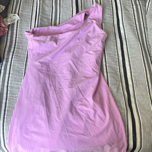 Pink One-Shoulder Dress athletic dress